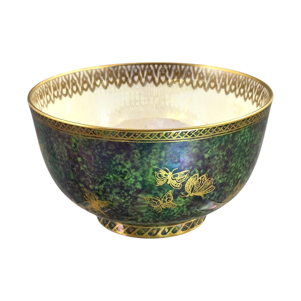 Daisy Makeig-Jones Wedgwood Fairyland Lustre green butterfly bowl c.1920