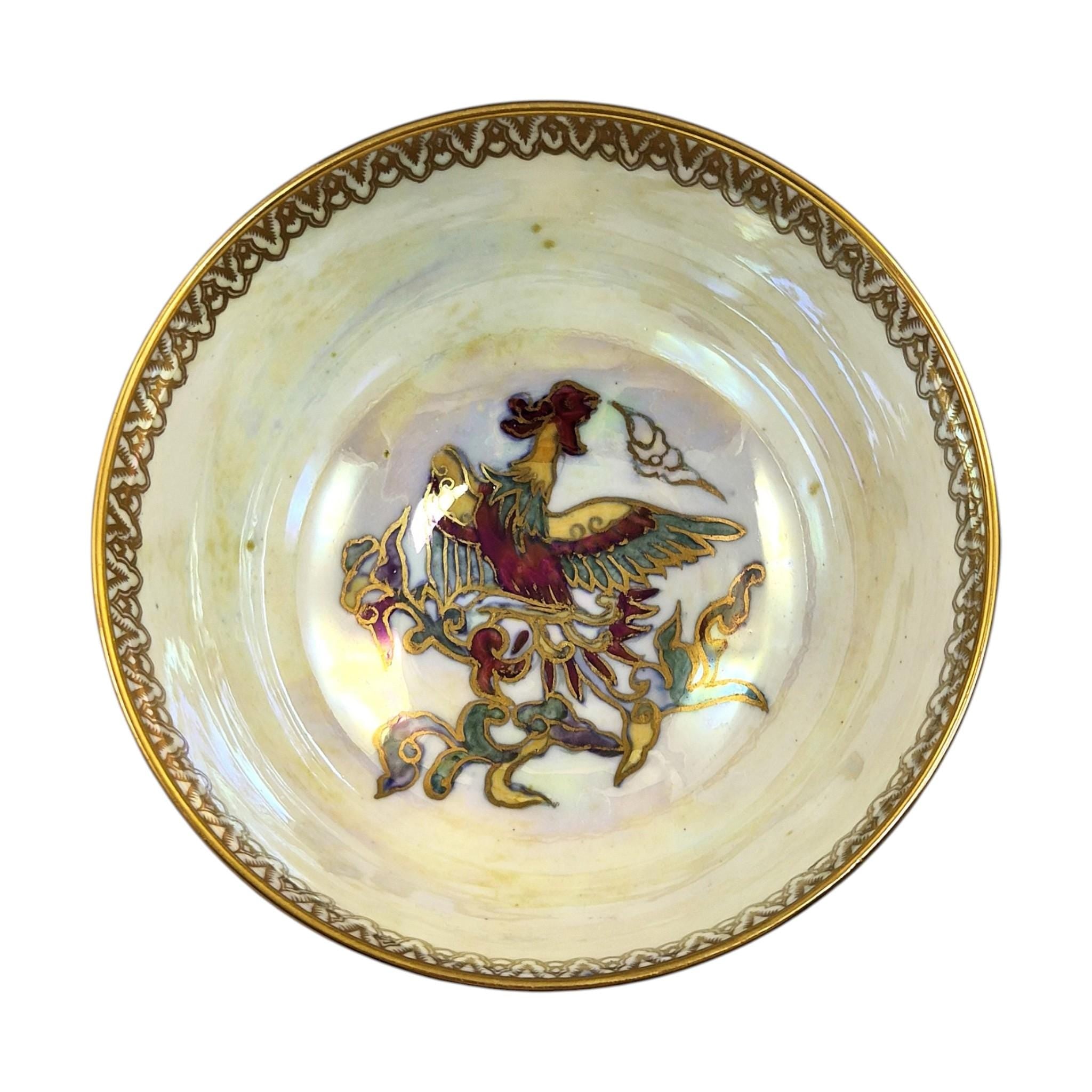 Daisy Makeig-Jones Wedgwood Fairyland Lustre green butterfly bowl c.1920