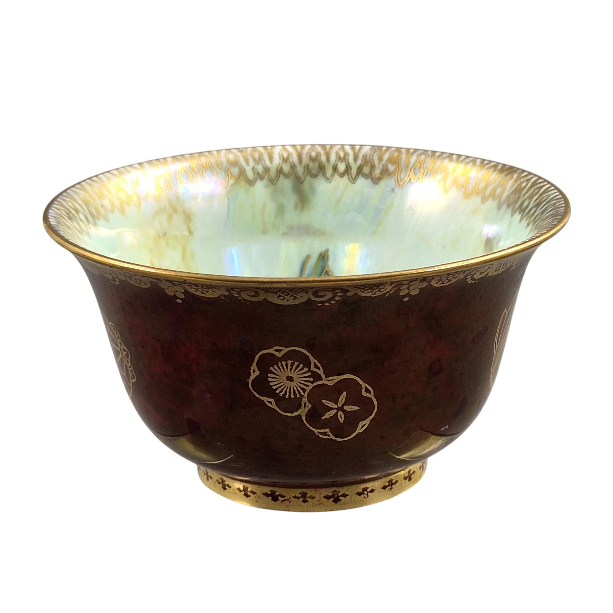 Rare Wedgwood Fairyland ruby lustre bowl by Daisy Makeig-Jones, Z4827, 1914