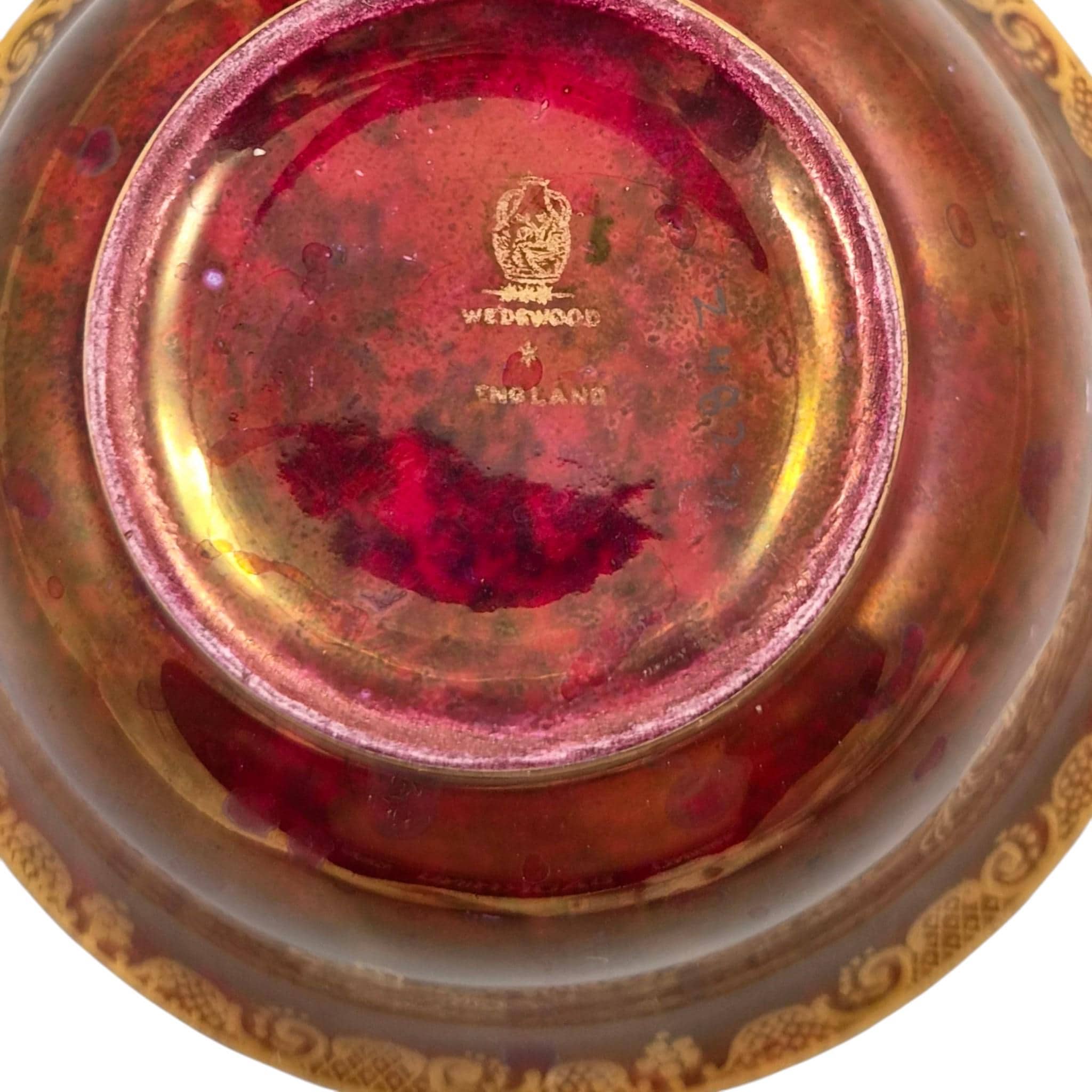 Rare Wedgwood Fairyland ruby lustre bowl by Daisy Makeig-Jones, Z4827, 1914