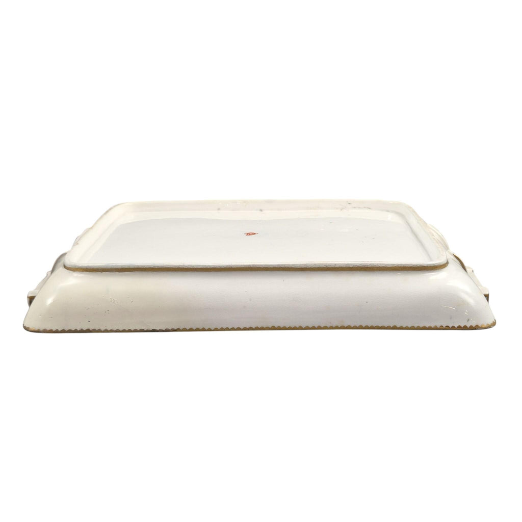 English exotic bird tray in the Worcester & James Giles tradition, cobalt blue, c.1850