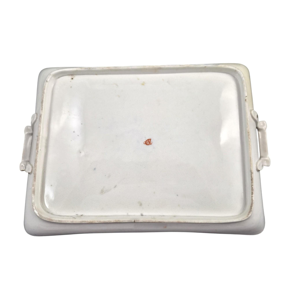 English exotic bird tray in the Worcester & James Giles tradition, cobalt blue, c.1850