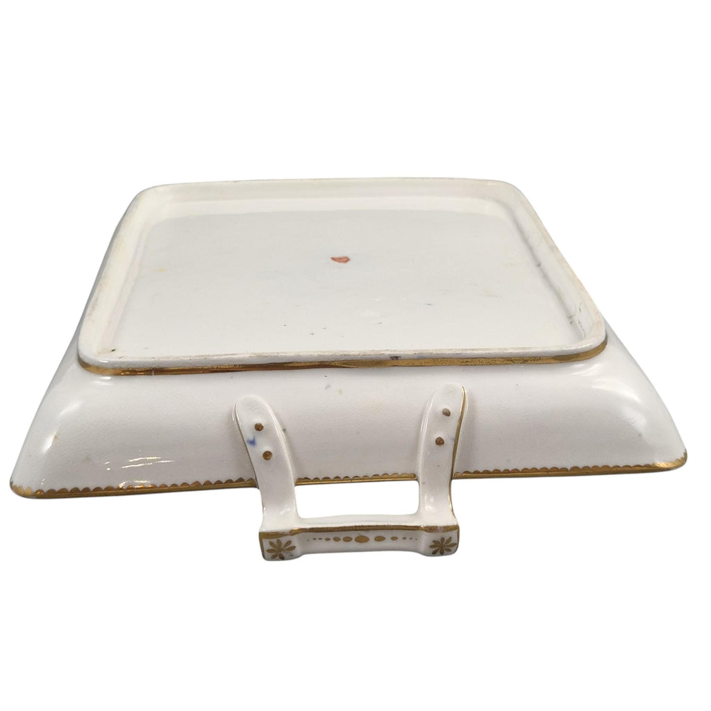 English exotic bird tray in the Worcester & James Giles tradition, cobalt blue, c.1850