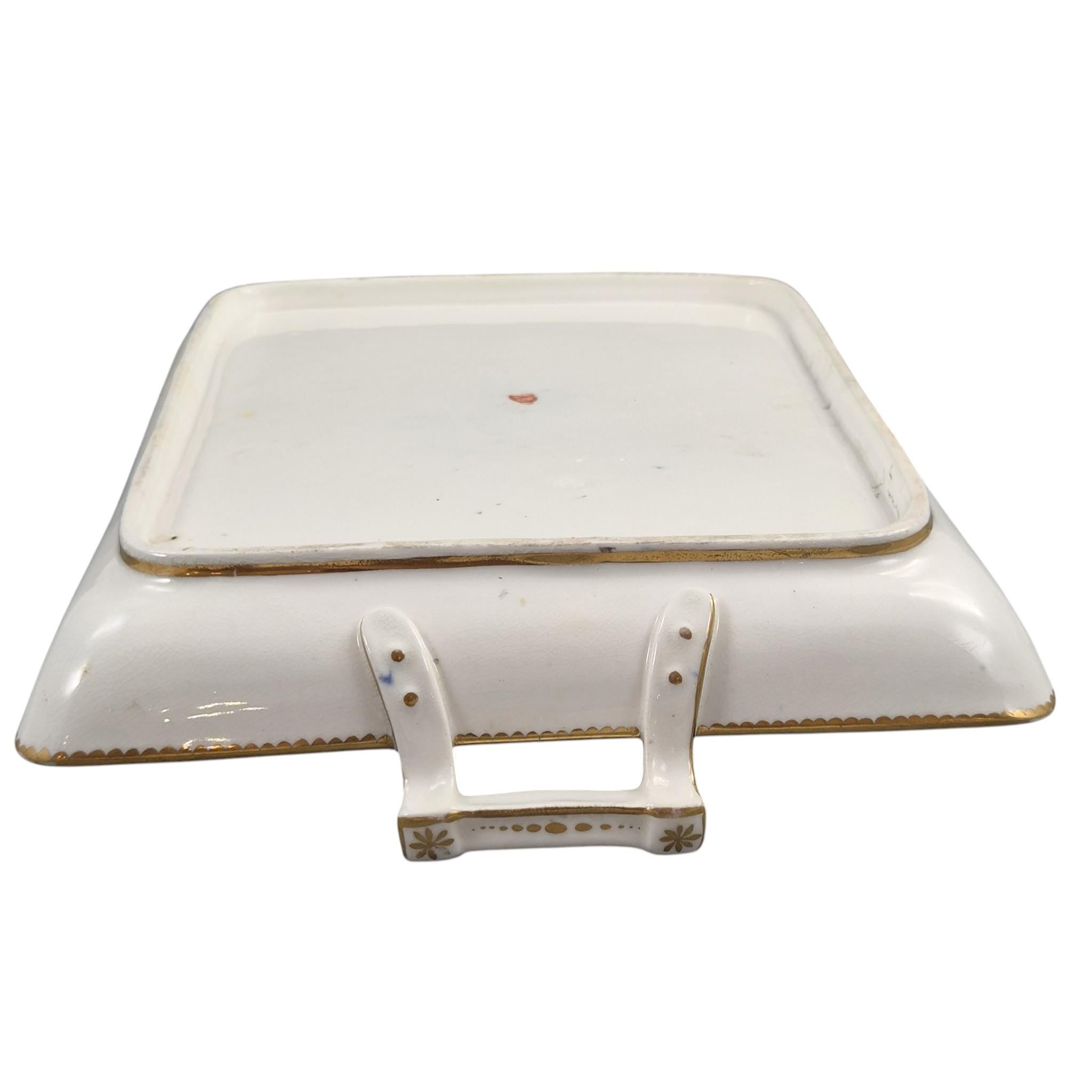 English exotic bird tray in the Worcester & James Giles tradition, cobalt blue, c.1850