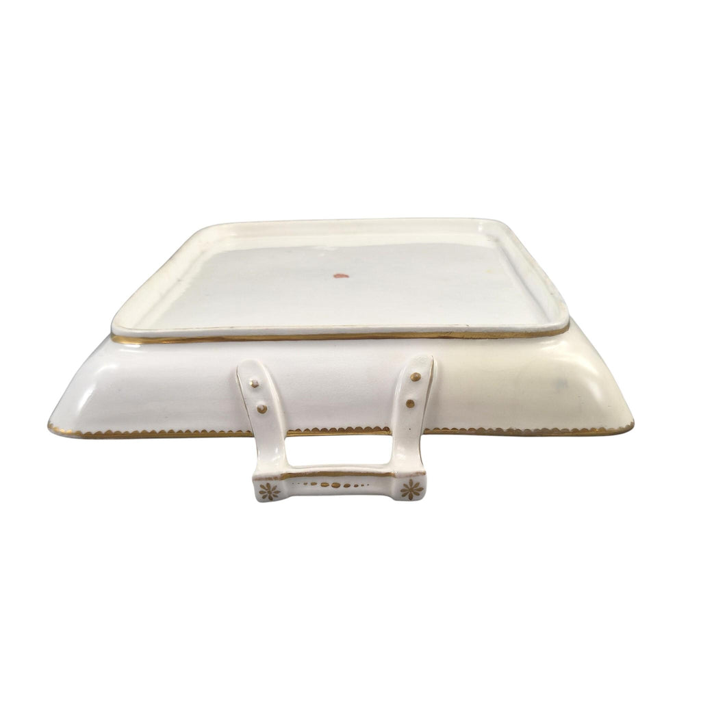 English exotic bird tray in the Worcester & James Giles tradition, cobalt blue, c.1850