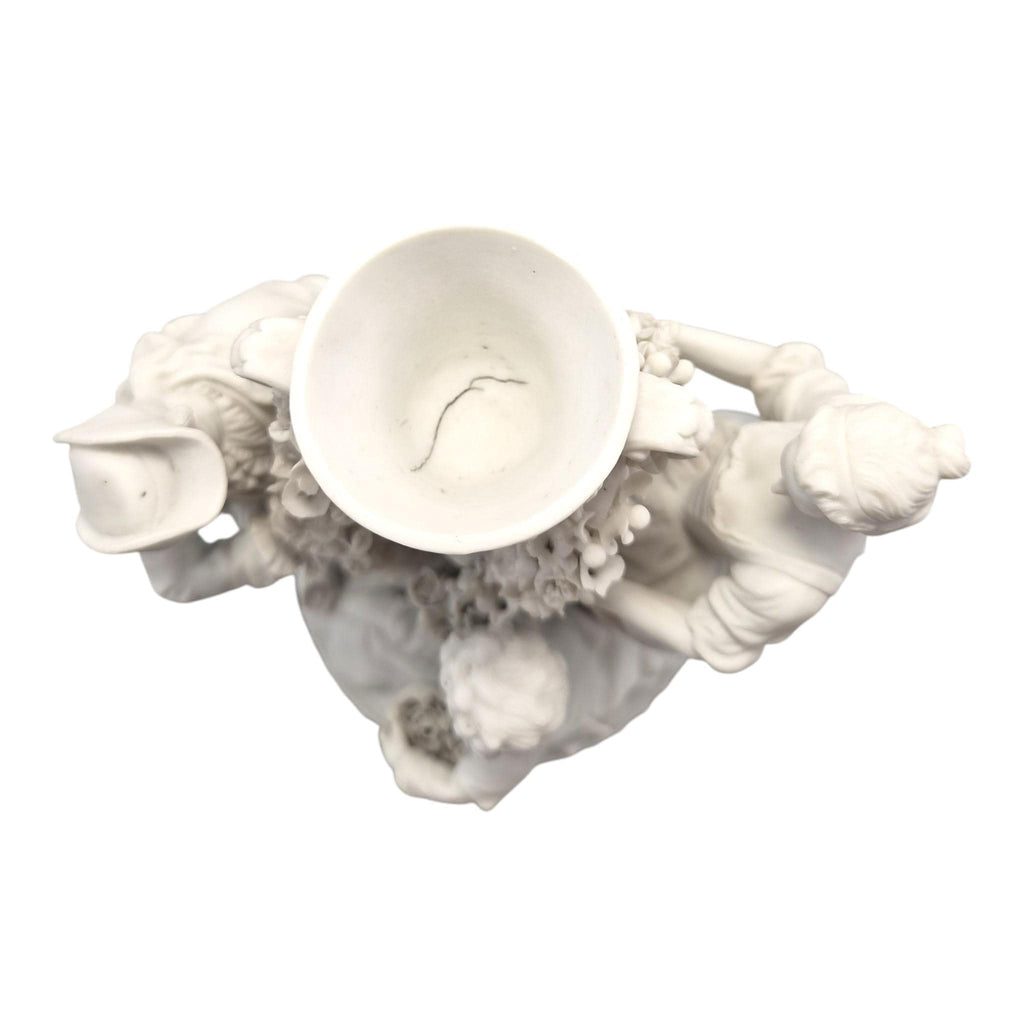 Rare Vieux Paris Biscuit Porcelain Group with Floral Garlands, c.1850-1870