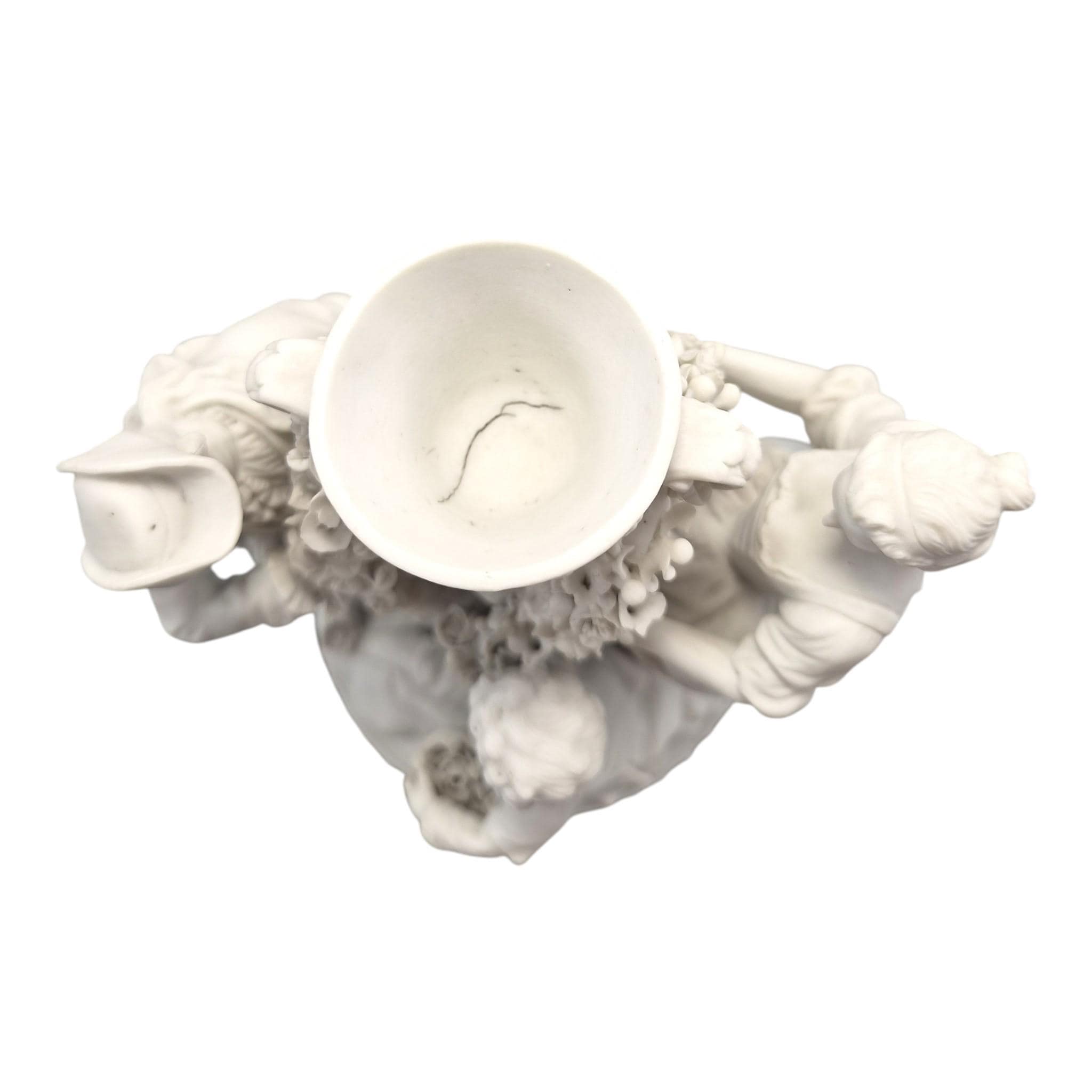 Rare Vieux Paris Biscuit Porcelain Group with Floral Garlands, c.1850-1870