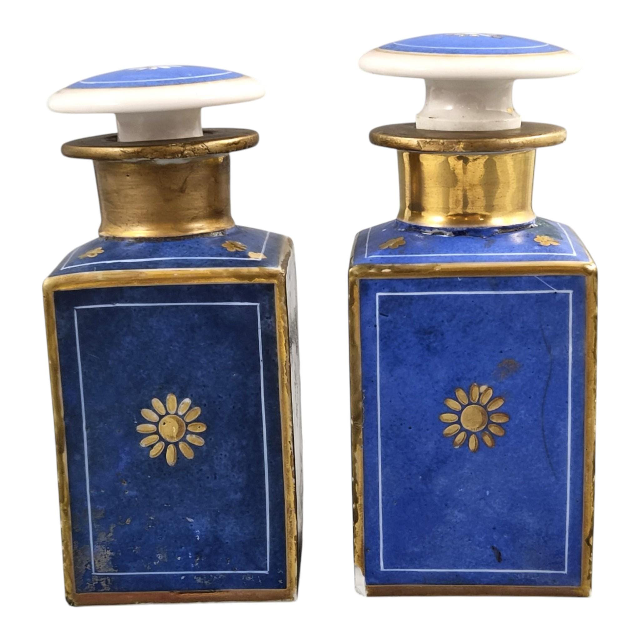 Jacob Petit Bleu de Roi Porcelain Perfume Bottles, c.1835-1845