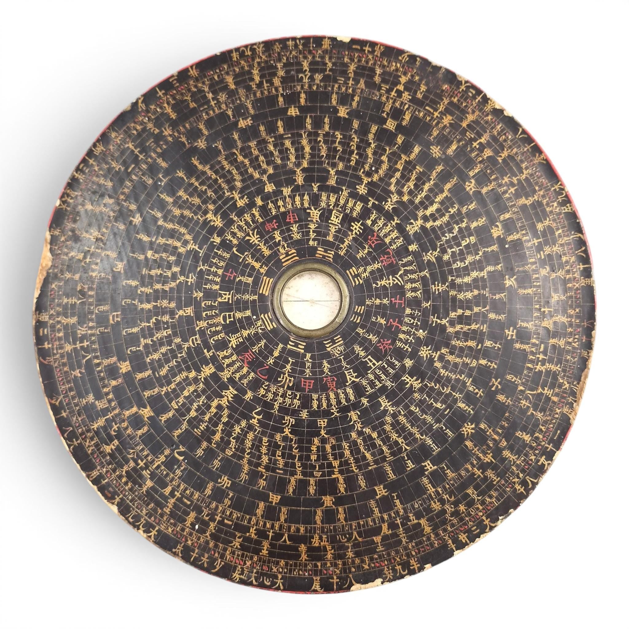 Antique Chinese Luopan Feng Shui Compass, Late Qing Dynasty, c.1890