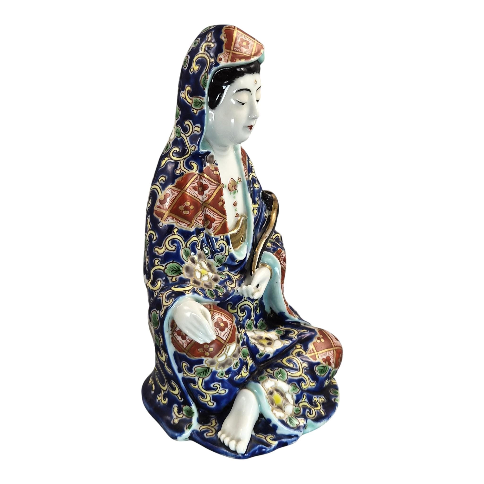 Rare Japanese Arita Figure of Jigoku Dayū, Hell Courtesan, c.1921