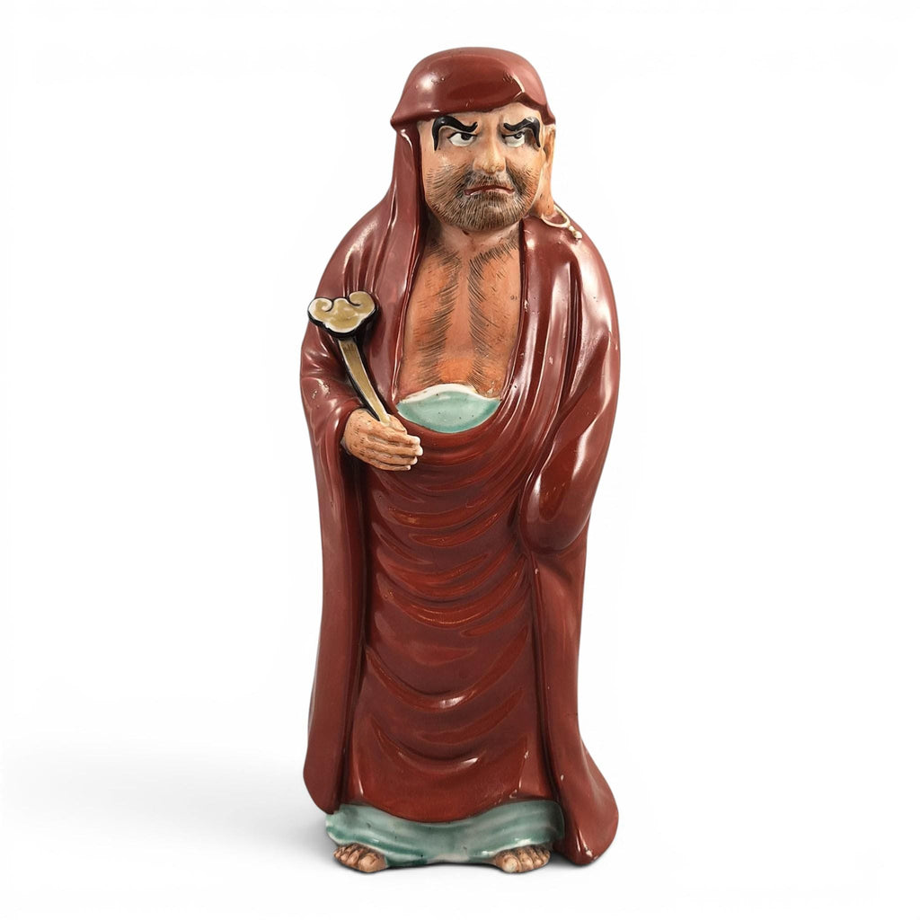 Japanese Kutani Daruma Okimono Porcelain Figure of Bodhidharma