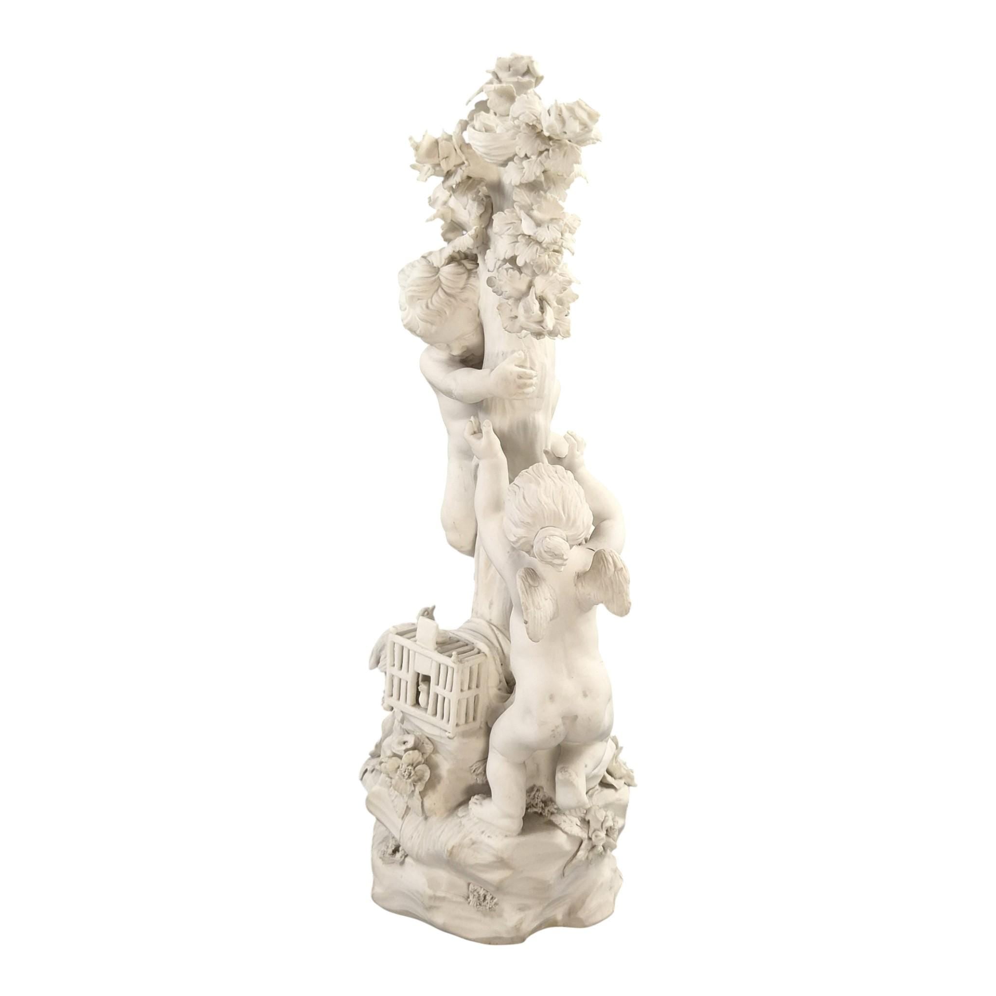 Rare Derby Biscuit Porcelain Group Air, Four Elements No. 48, c.1773