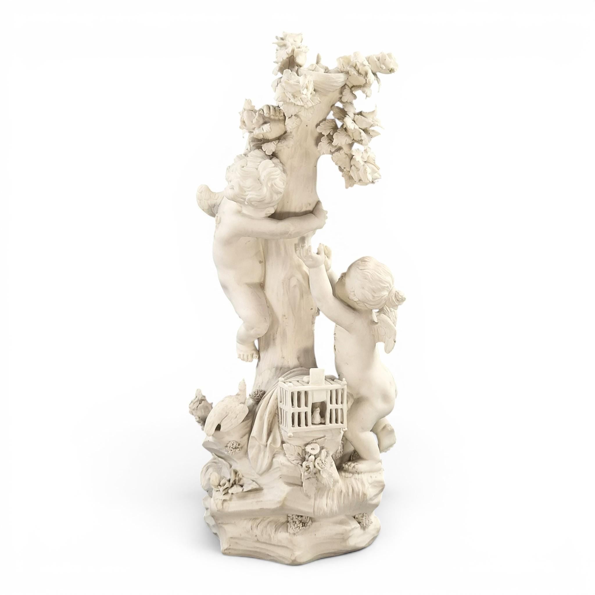 Rare Derby Biscuit Porcelain Group Air, Four Elements No. 48, c.1773