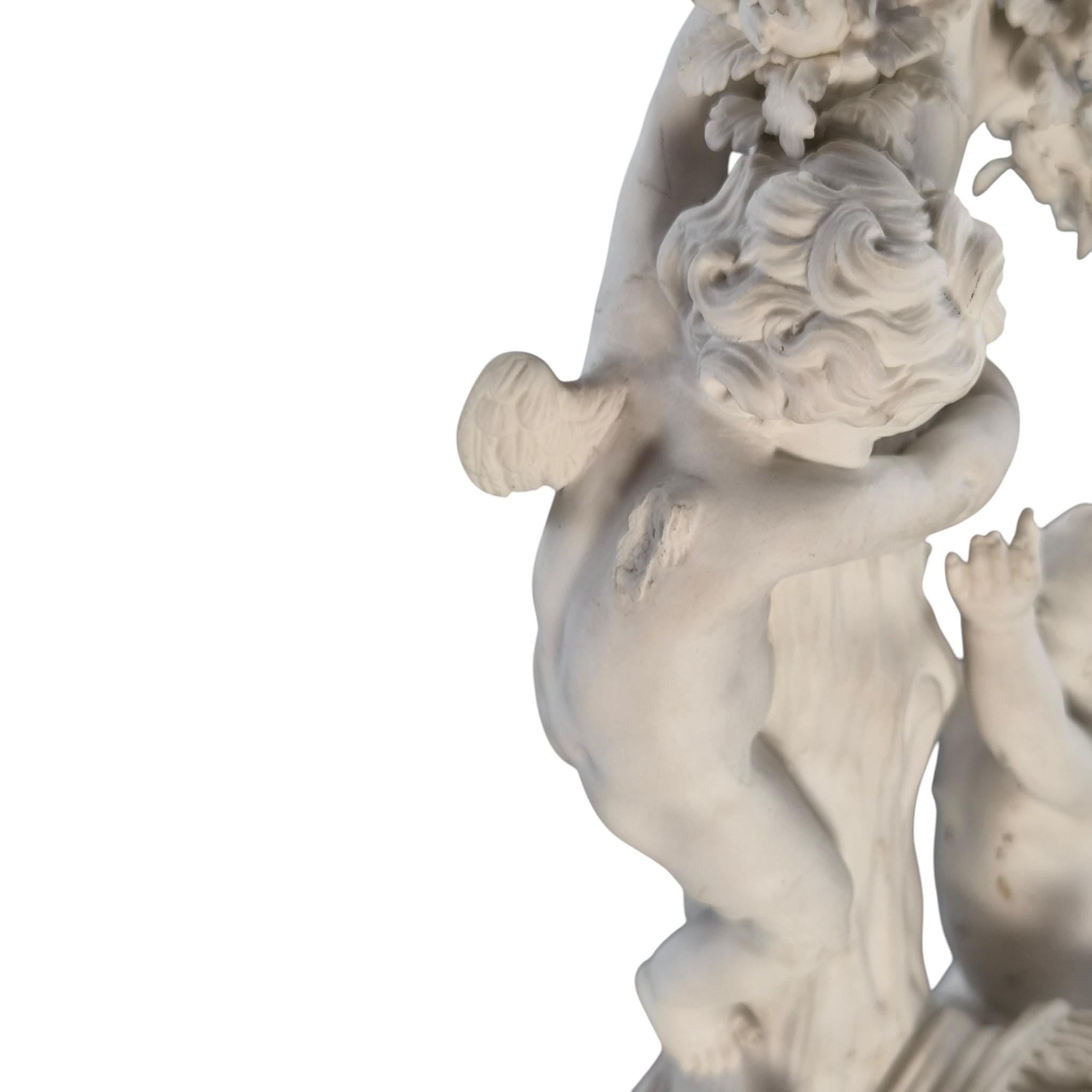 Rare Derby Biscuit Porcelain Group Air, Four Elements No. 48, c.1773
