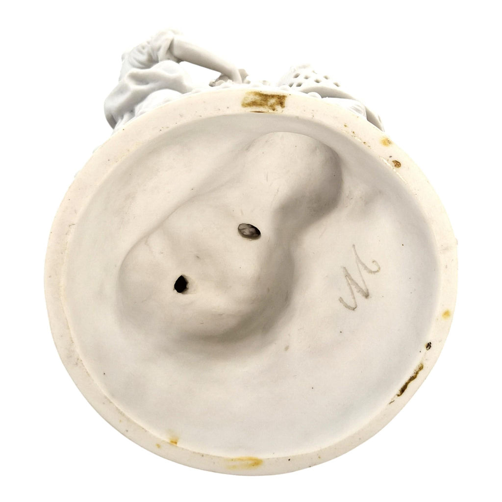 Rare Vieux Paris Biscuit Porcelain Group with Floral Garlands, c.1850-1870