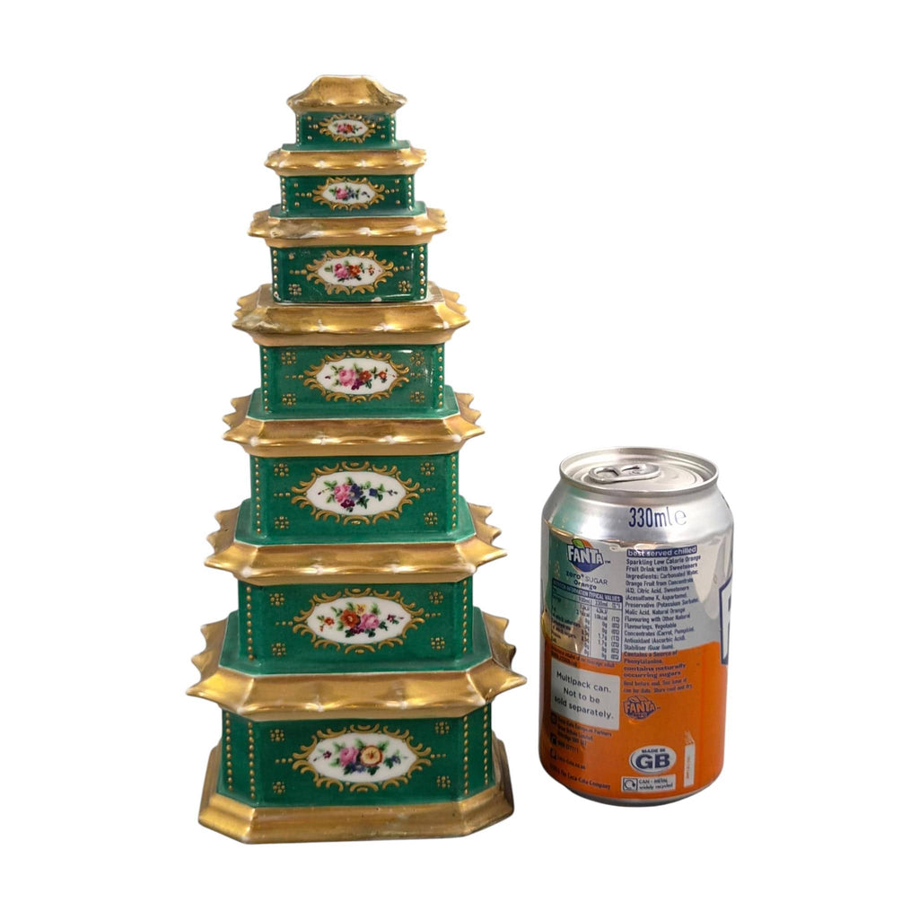 Rare Jacob Petit Porcelain Pagoda Perfume Bottle c.1835-1845
