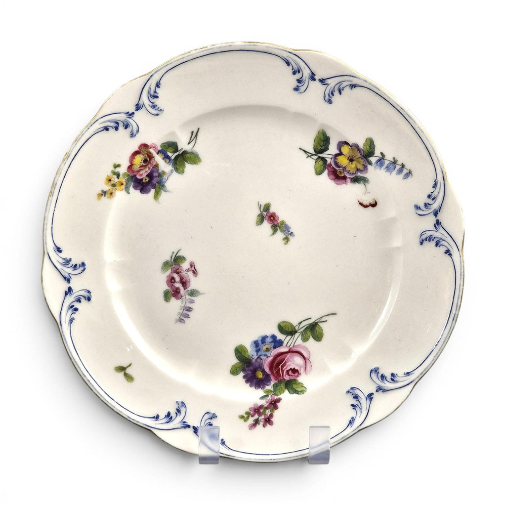 Sèvres Soft-Paste Porcelain Plate by Ambroise Michel, 1777