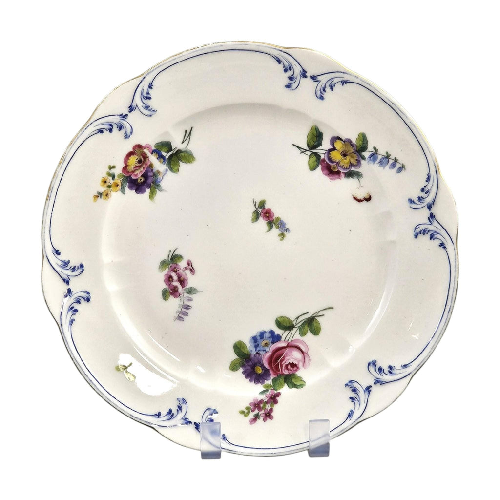 Sèvres Soft-Paste Porcelain Plate by Ambroise Michel, 1777