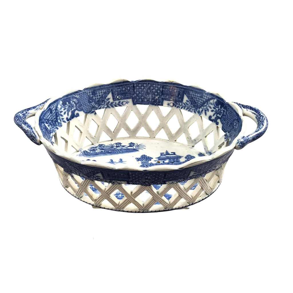 Spode Regency Reticulated Chestnut Basket, Long Bridge Pattern, c.1810–1815