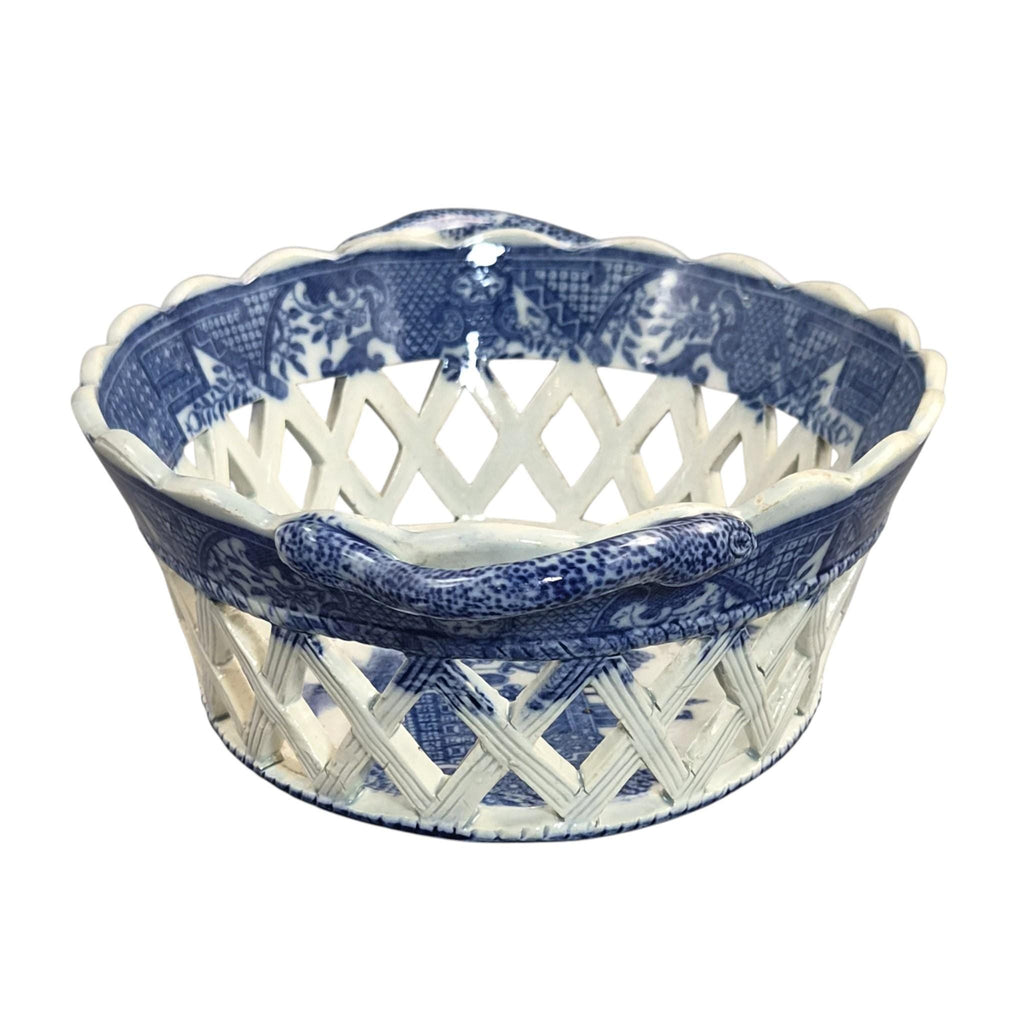 Spode Regency Reticulated Chestnut Basket, Long Bridge Pattern, c.1810–1815
