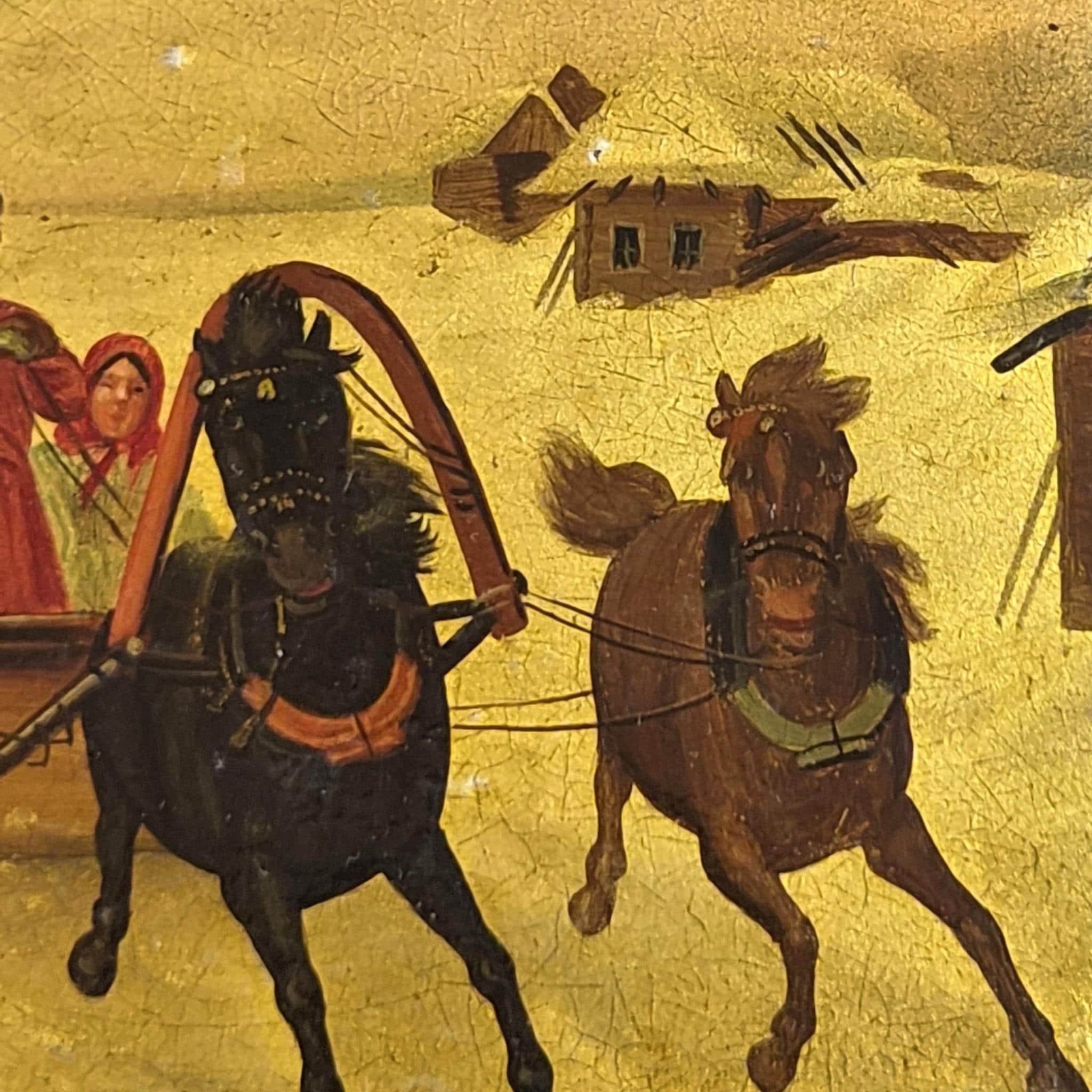 Russian Vishnyakov Attributed Papier-Mâché Lacquer Cigarette Case, c.1850-1870