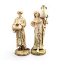 Royal Worcester Blush Ivory Cairo Water Carriers by James Hadley, Pair of Orientalist Porcelain Figures, 1901-1902
