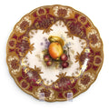 Royal Worcester Richard Sebright Painted Fruit Cabinet Plate 1918 Claret & Gold