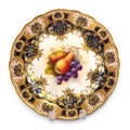 Royal Worcester Albert Shuck Signed Fruit Cabinet Plate 1928 Cobalt & Gold
