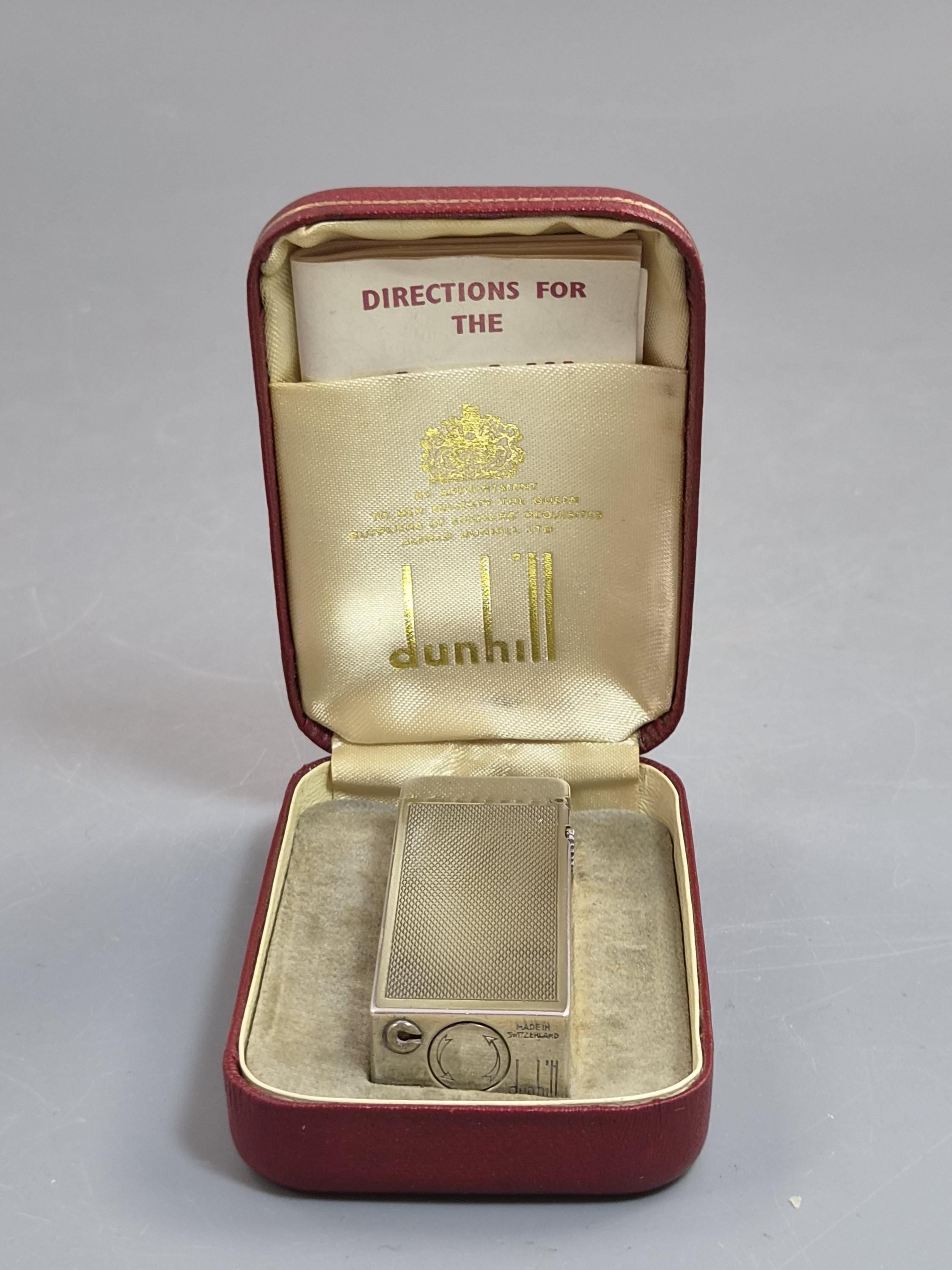 Rare Dunhill Rollagas Alfa Romeo Presentation Lighter Boxed Late 1950s Switzerland