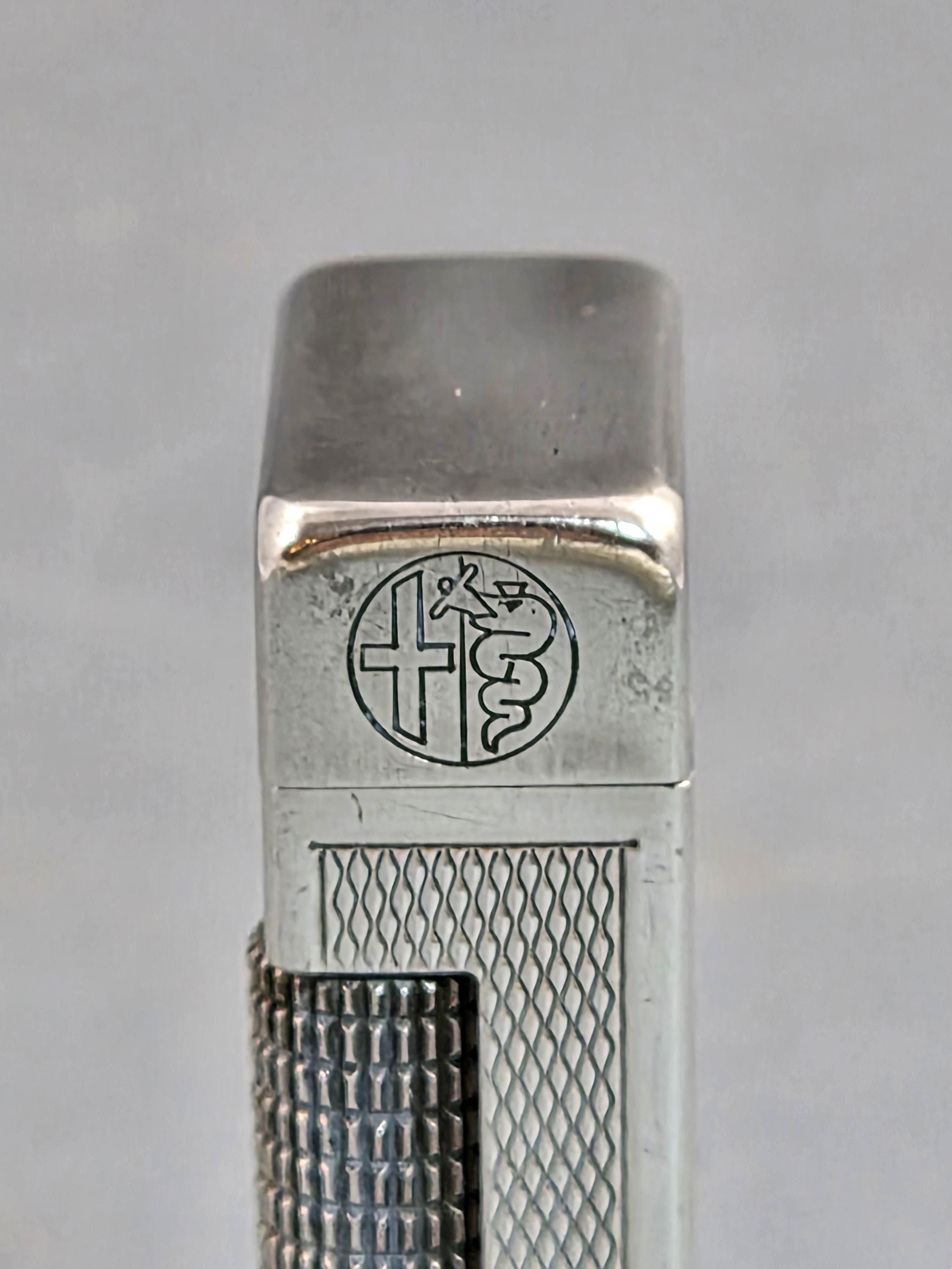 Rare Dunhill Rollagas Alfa Romeo Presentation Lighter Boxed Late 1950s Switzerland