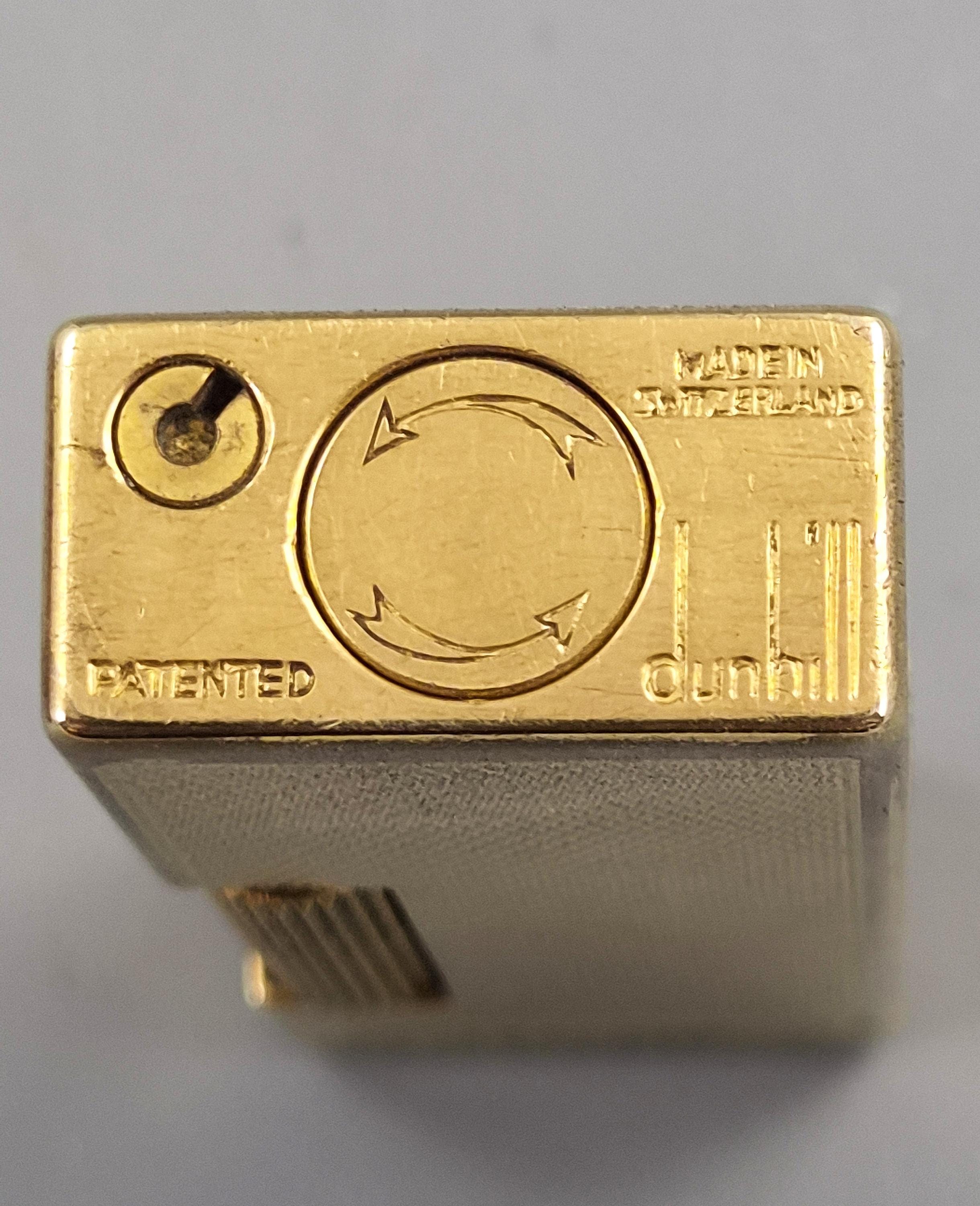 1967 Vintage Dunhill Rollagas Gold Plated Lighter Barley Pattern Blair Atholl Golf Club Boxed Collectible