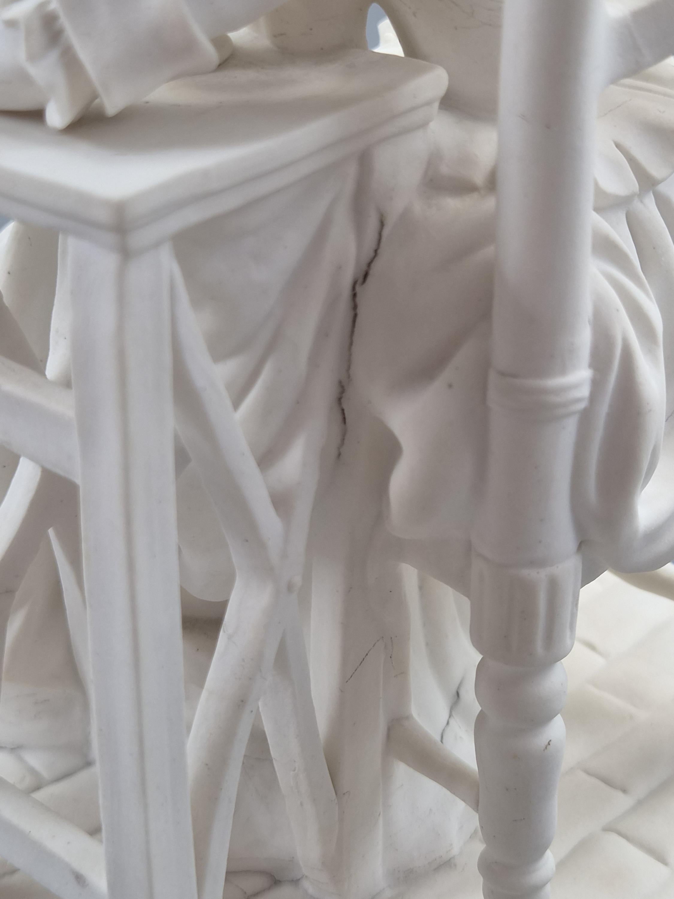 Old Paris Parian Figure of La Dormeuse, after Michel Victor Acier, c.1850-1880