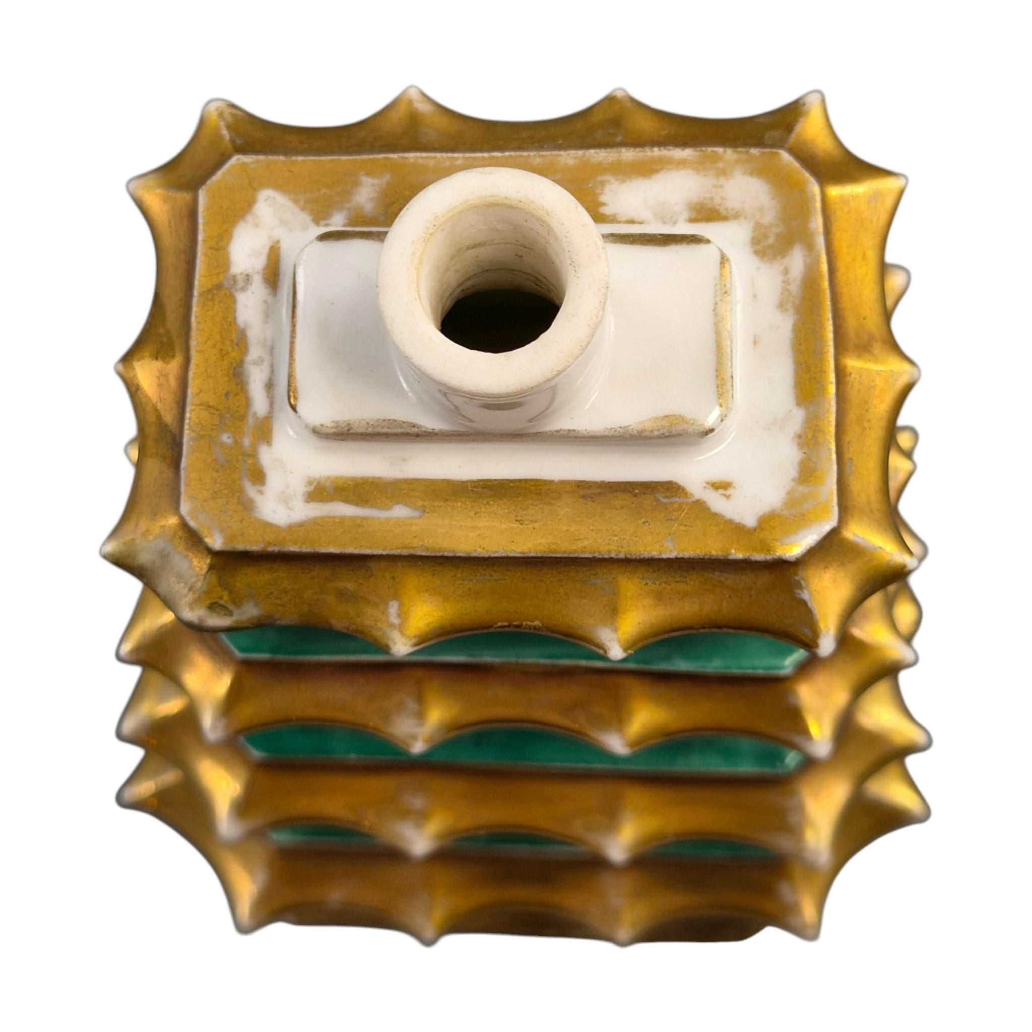 Rare Jacob Petit Porcelain Pagoda Perfume Bottle c.1835-1845