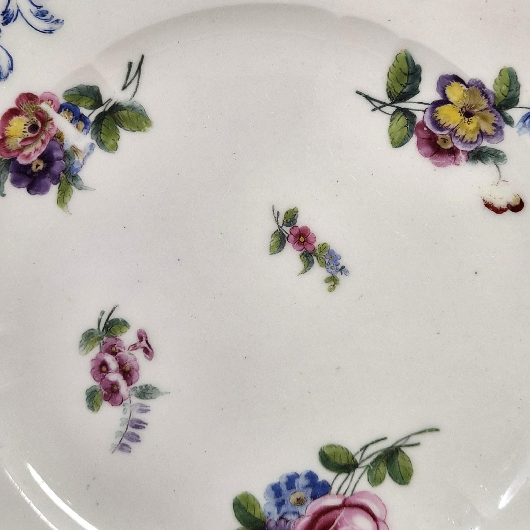 Sèvres Soft-Paste Porcelain Plate by Ambroise Michel, 1777