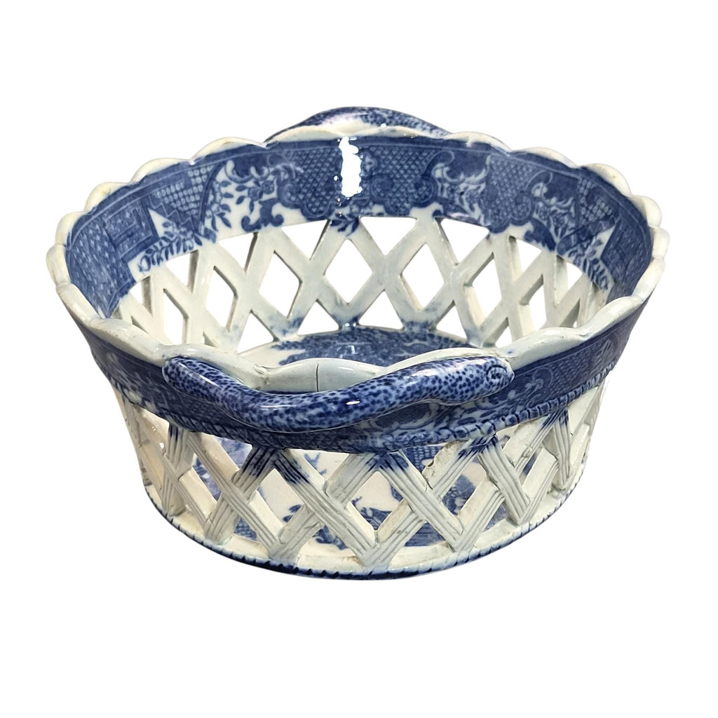 Spode Regency Reticulated Chestnut Basket, Long Bridge Pattern, c.1810–1815