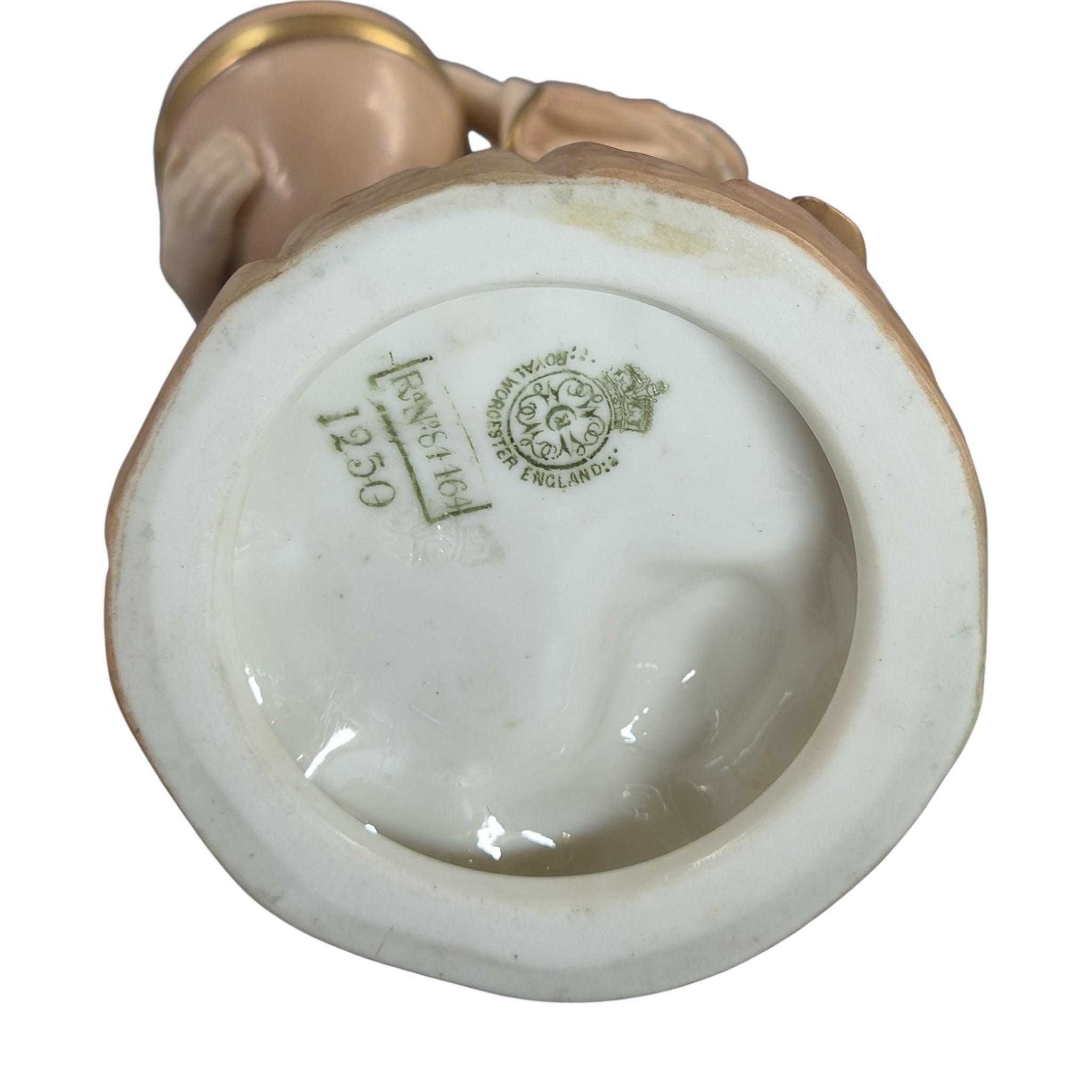 Royal Worcester Blush Ivory Cairo Water Carriers by James Hadley, Pair of Orientalist Porcelain Figures, 1901-1902