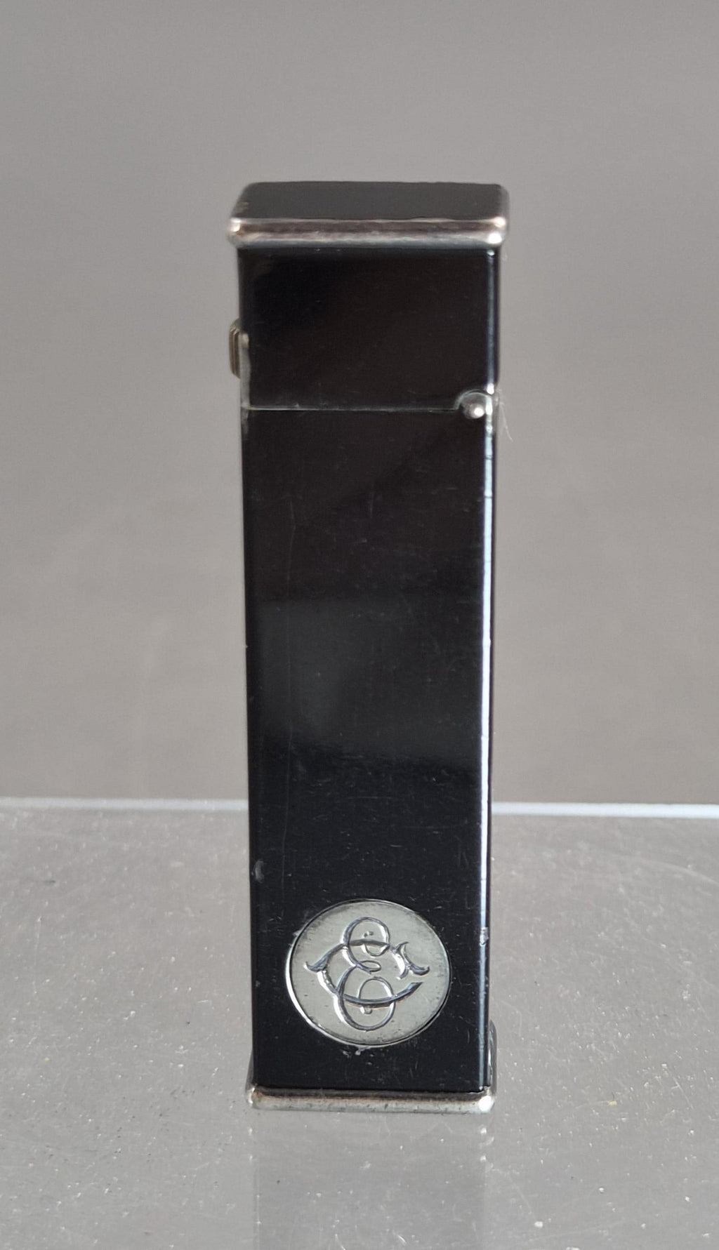 Rare Dunhill Tallboy Cartier Licence Black Lacquer Petrol Lighter c1933 Art Deco England