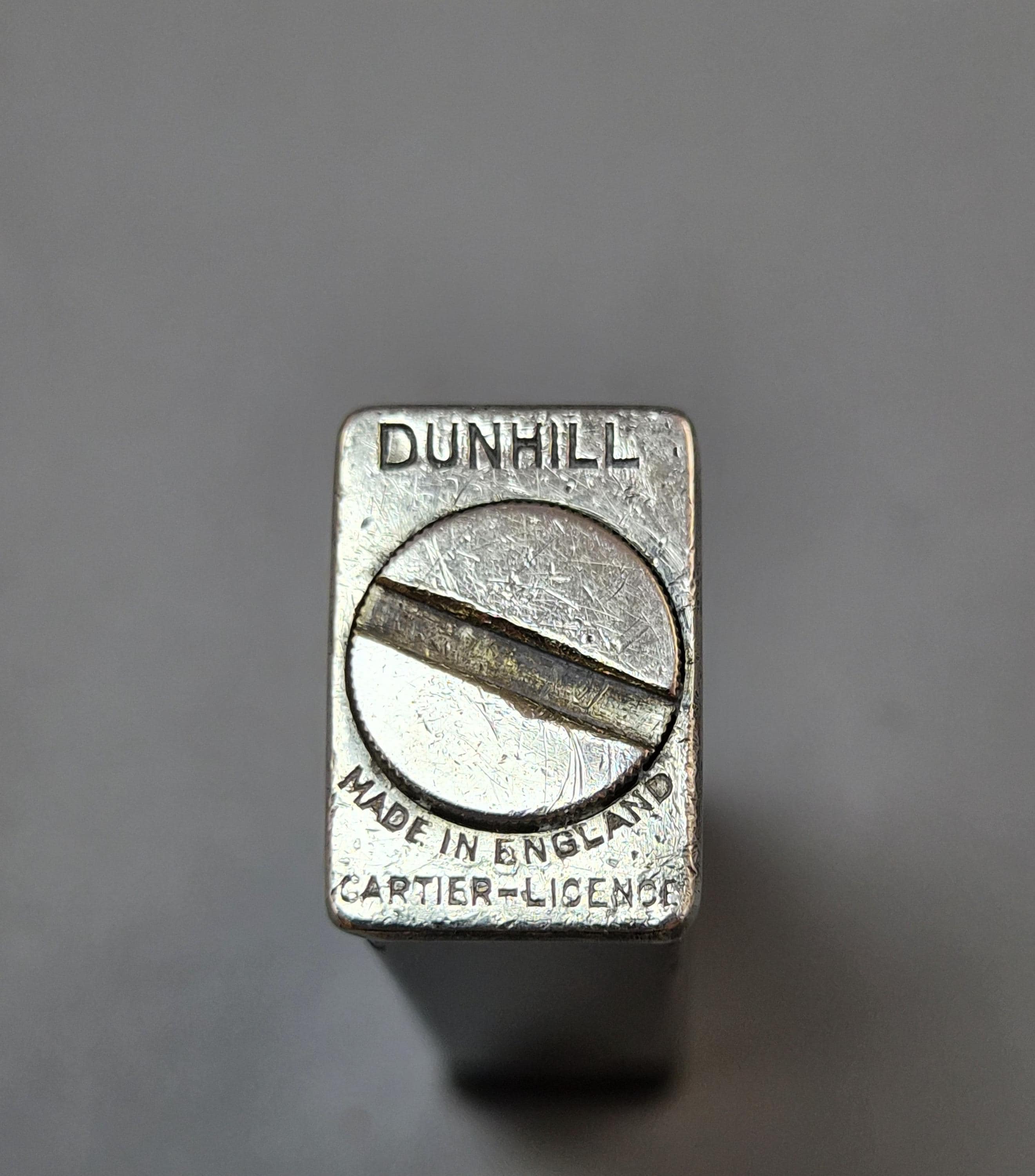 Rare Dunhill Tallboy Cartier Licence Black Lacquer Petrol Lighter c1933 Art Deco England