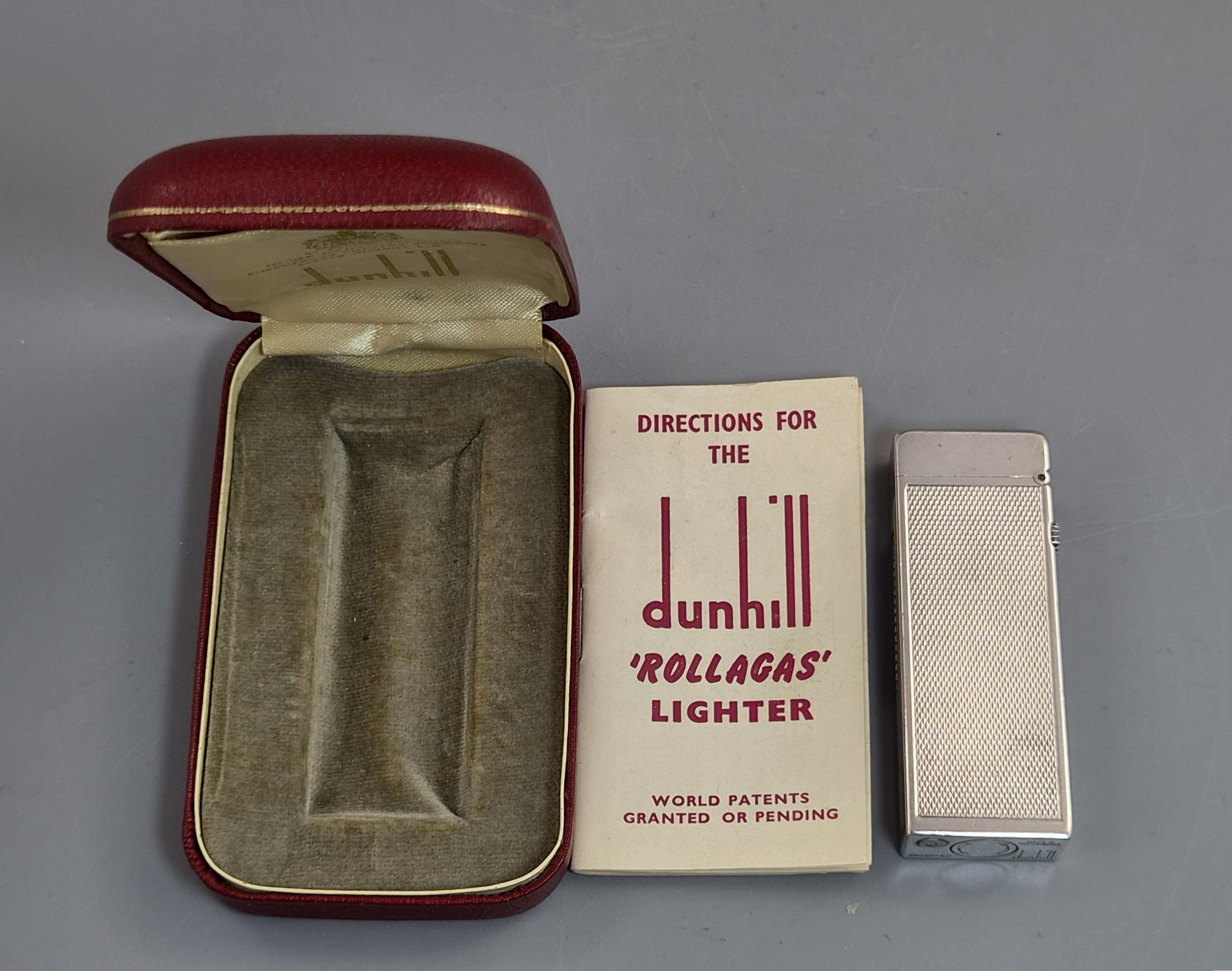 Rare Dunhill Rollagas Alfa Romeo Presentation Lighter Boxed Late 1950s Switzerland