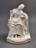 Old Paris Parian Figure of La Dormeuse, after Michel Victor Acier, c.1850-1880